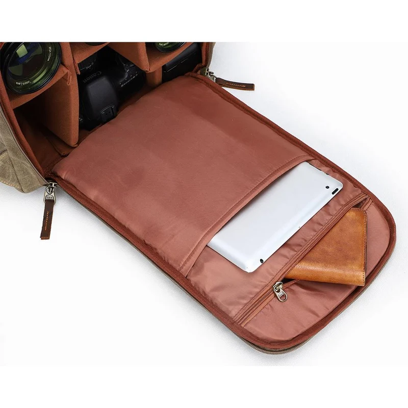 Waxed Canvas Camera Backpack | ALGONQUIN
