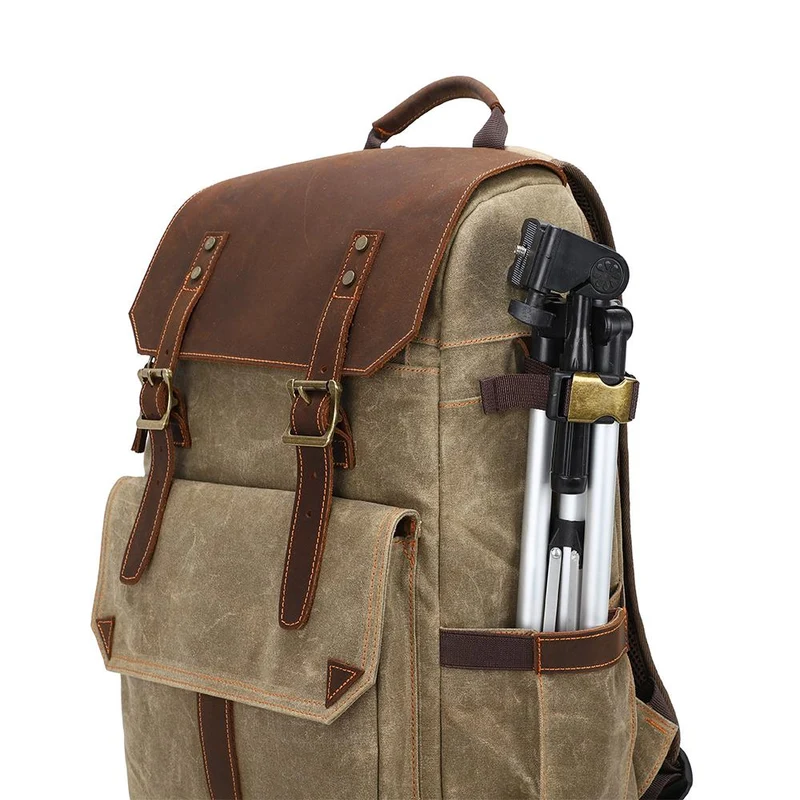 Waxed Canvas Camera Backpack | ALGONQUIN