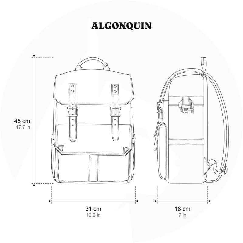 Waxed Canvas Camera Backpack | ALGONQUIN