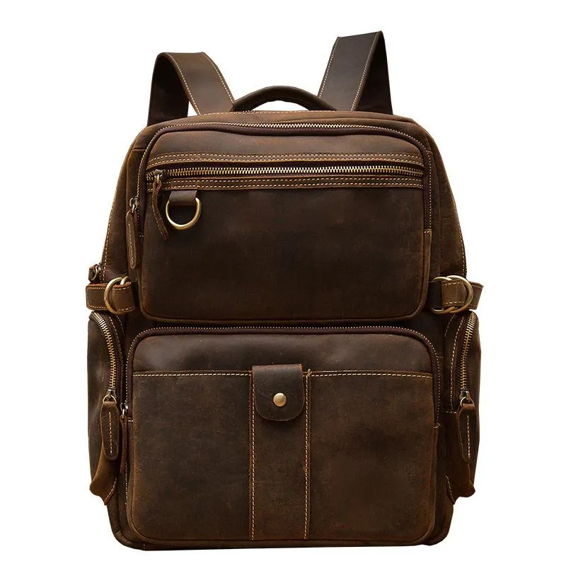 Brown Leather Backpack | URSUS