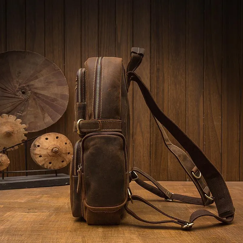 Brown Leather Backpack | URSUS