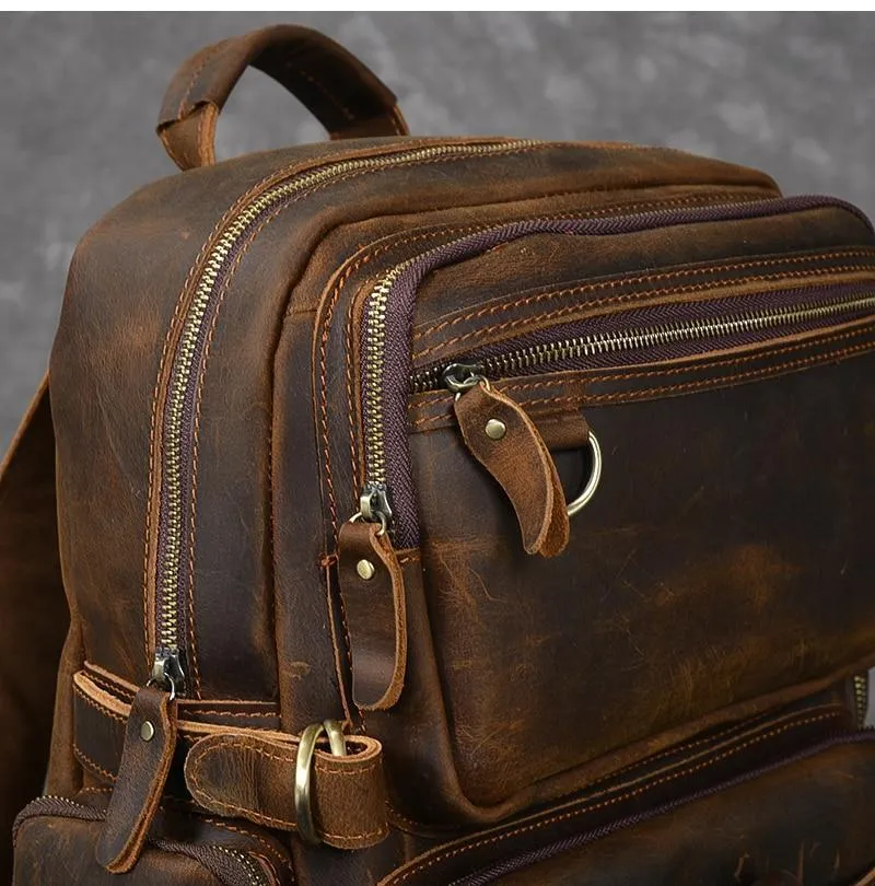 Brown Leather Backpack | URSUS
