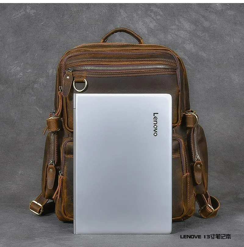 Brown Leather Backpack | URSUS