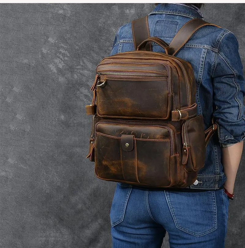 Brown Leather Backpack | URSUS