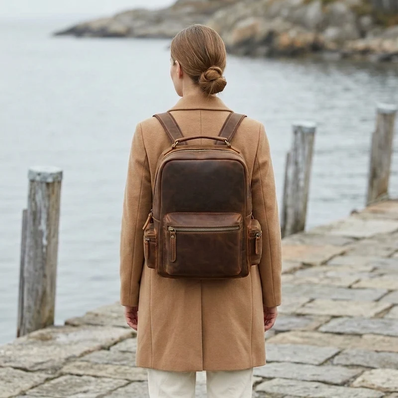 Women's Leather Backpack | AYA