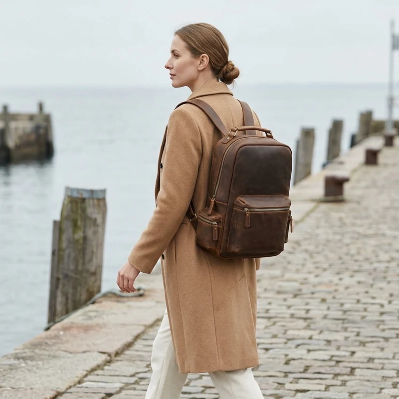 Women's Leather Backpack | AYA