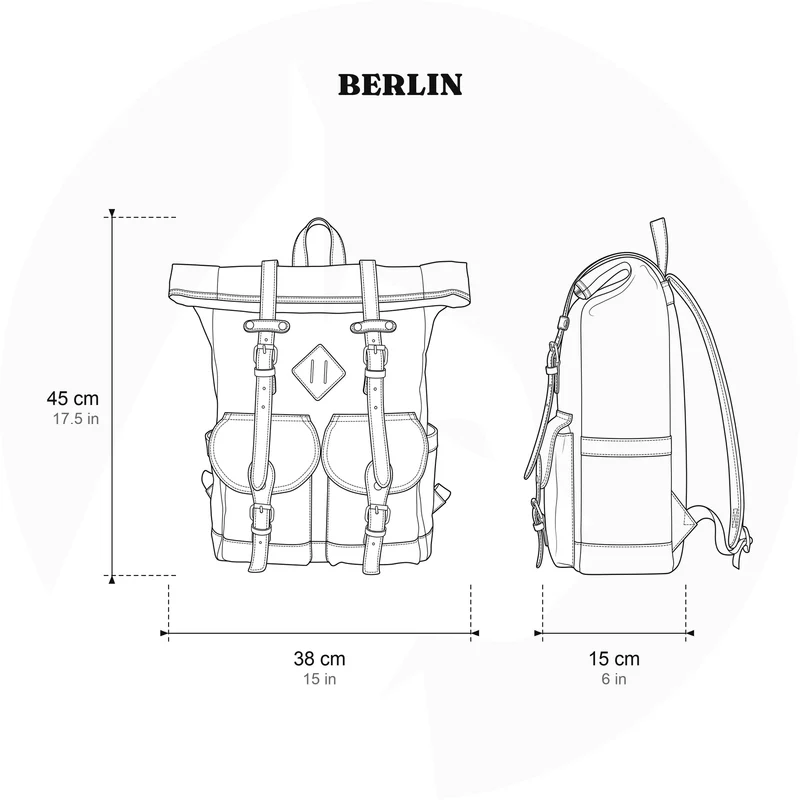 Canvas Hipster Backpack | BERLIN