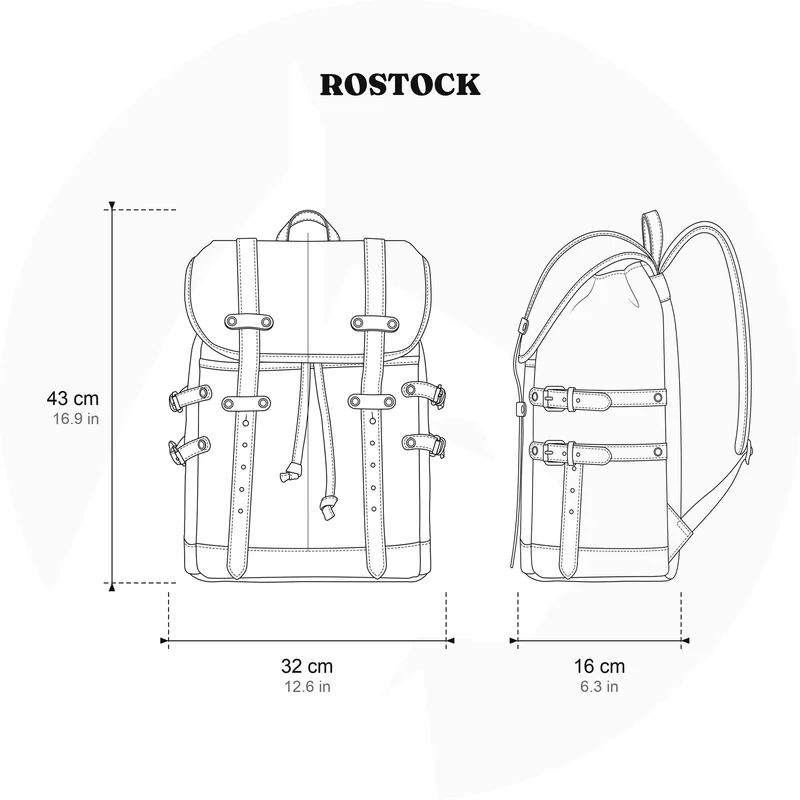 Vintage Style Backpack | ROSTOCK