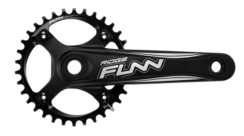 Pédalier Funn Ridge Solo Comp + couronne 34 dts, 175mm, noir