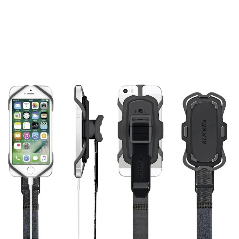 Bicycle handlebar holder for PhonePad Klickfix smartphone