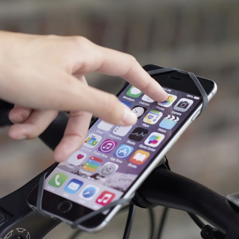 Bicycle handlebar holder for PhonePad Klickfix smartphone