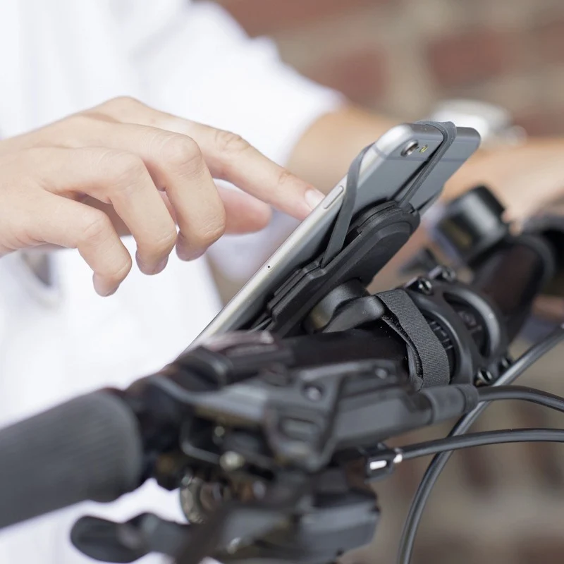 Bicycle handlebar holder for PhonePad Klickfix smartphone