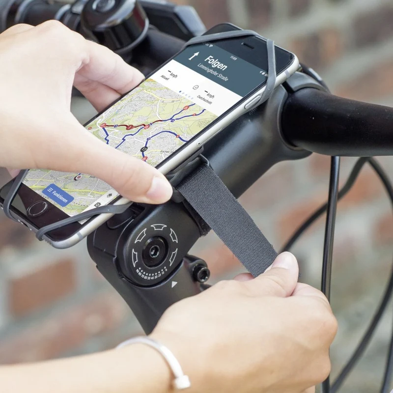 Bicycle handlebar holder for PhonePad Klickfix smartphone