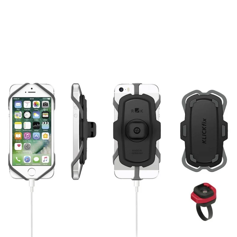 Bicycle handlebar holder for PhonePad Klickfix smartphone