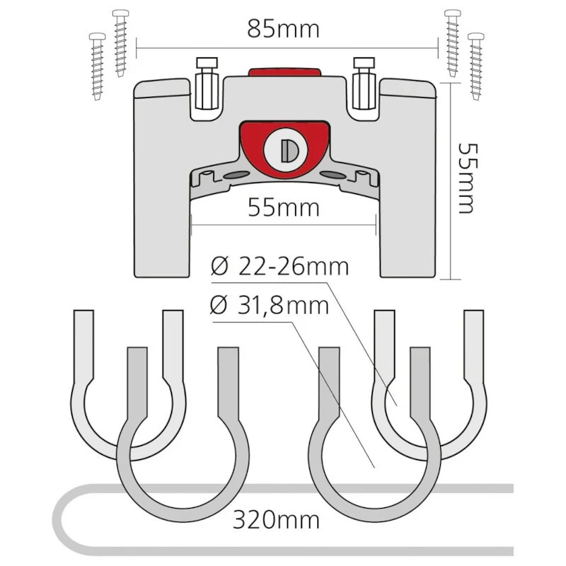 Klickfix Universal Handlebar Support for handlebars