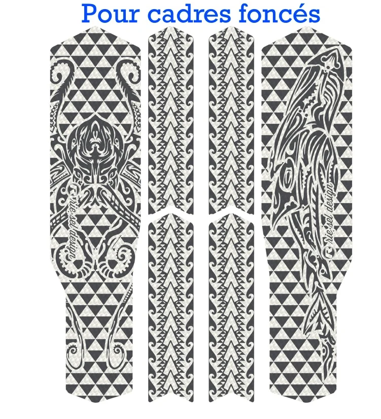 Kit film de protection Riesel Design CHAIN:TAPE 3000 Bases/Aubans maori grey 22