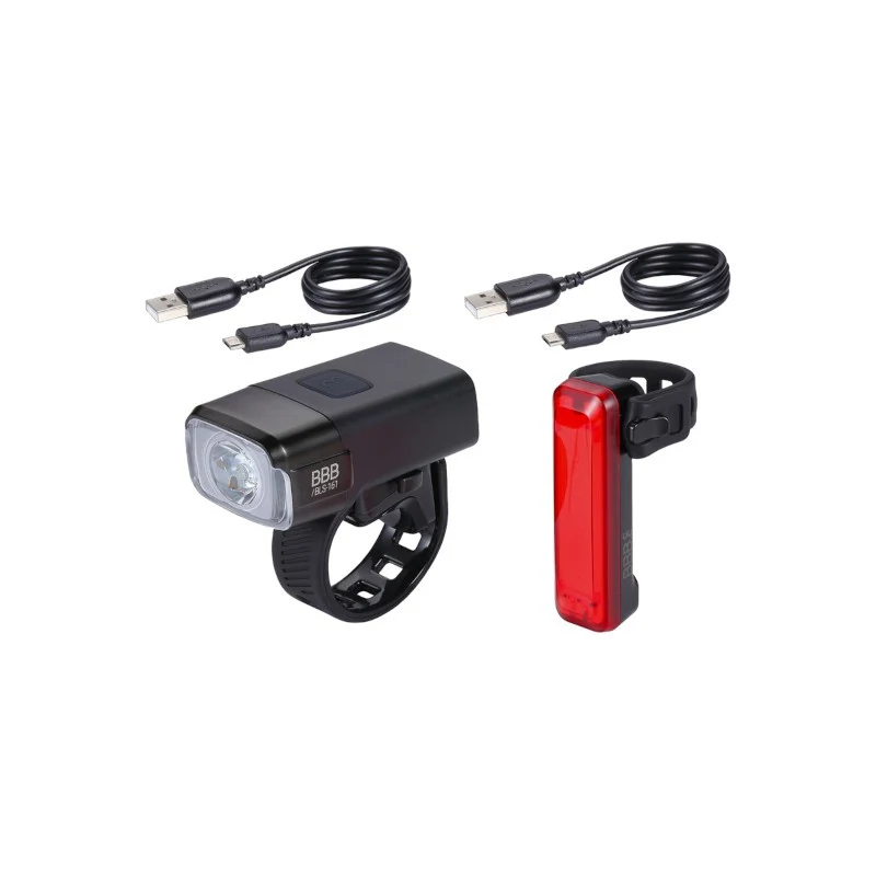 BBB NanoStrike 600 Combo front and rear bike light kit
