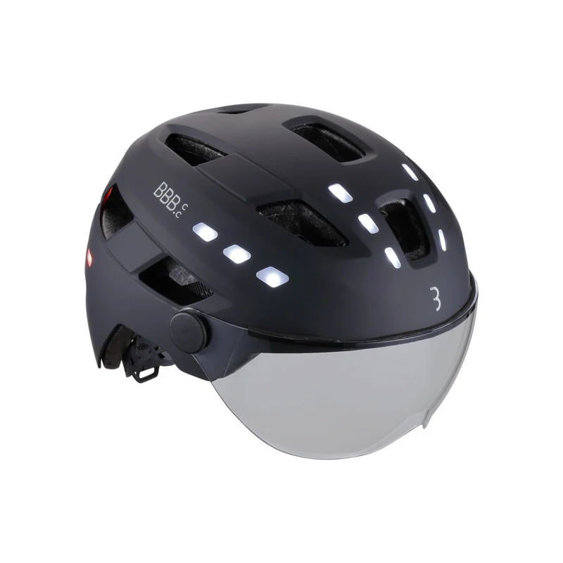 BBB District bicycle helmet Led visor and integrated lights