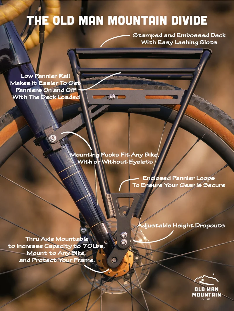 Front or rear rack for Old Man Mountain Divide bicycle