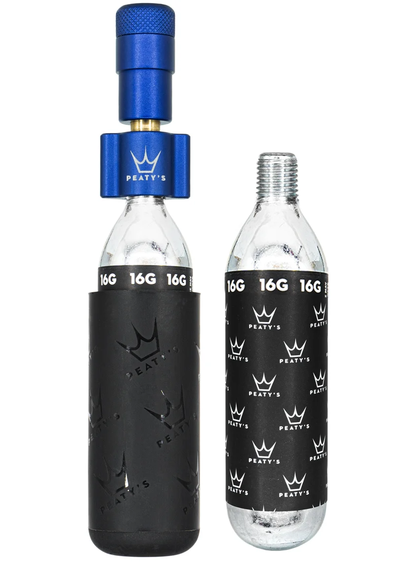 Pompe / gonfleur CO2 Holeshot Peaty's - Route / Gravel (16g)