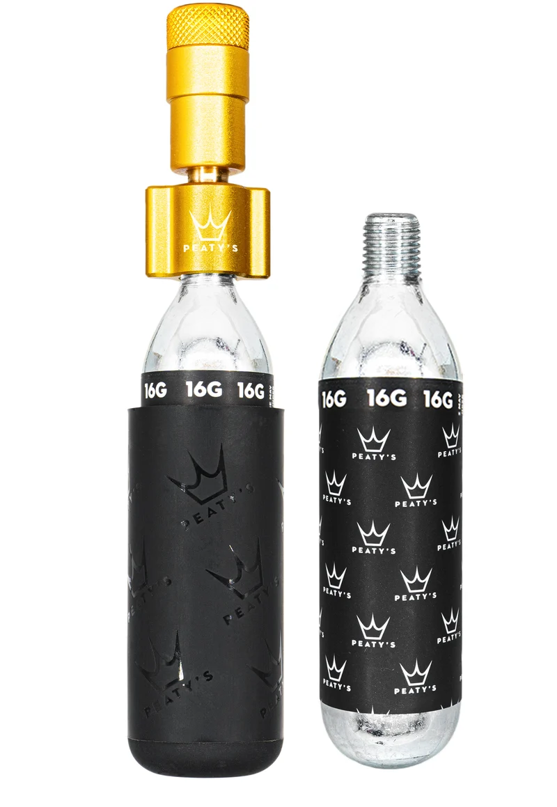 Pompe / gonfleur CO2 Holeshot Peaty's - Route / Gravel (16g)