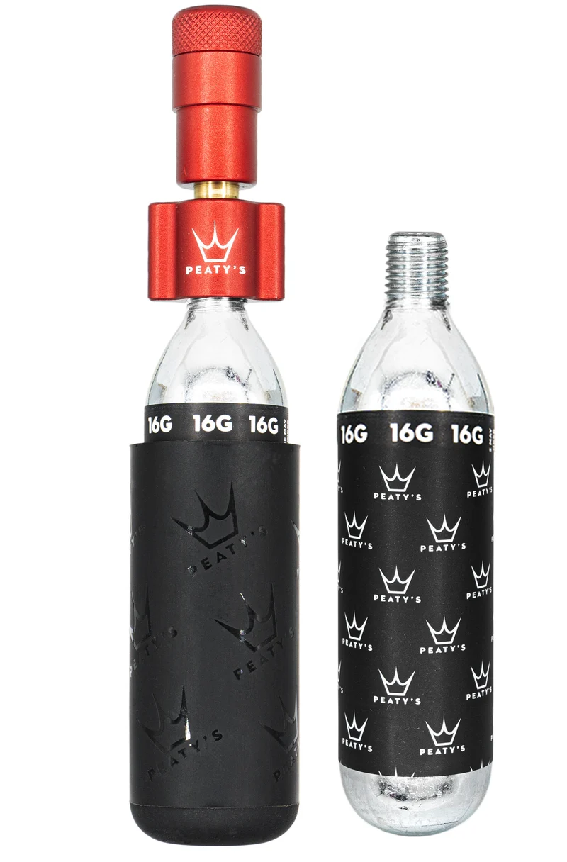 Pompe / gonfleur CO2 Holeshot Peaty's - Route / Gravel (16g)