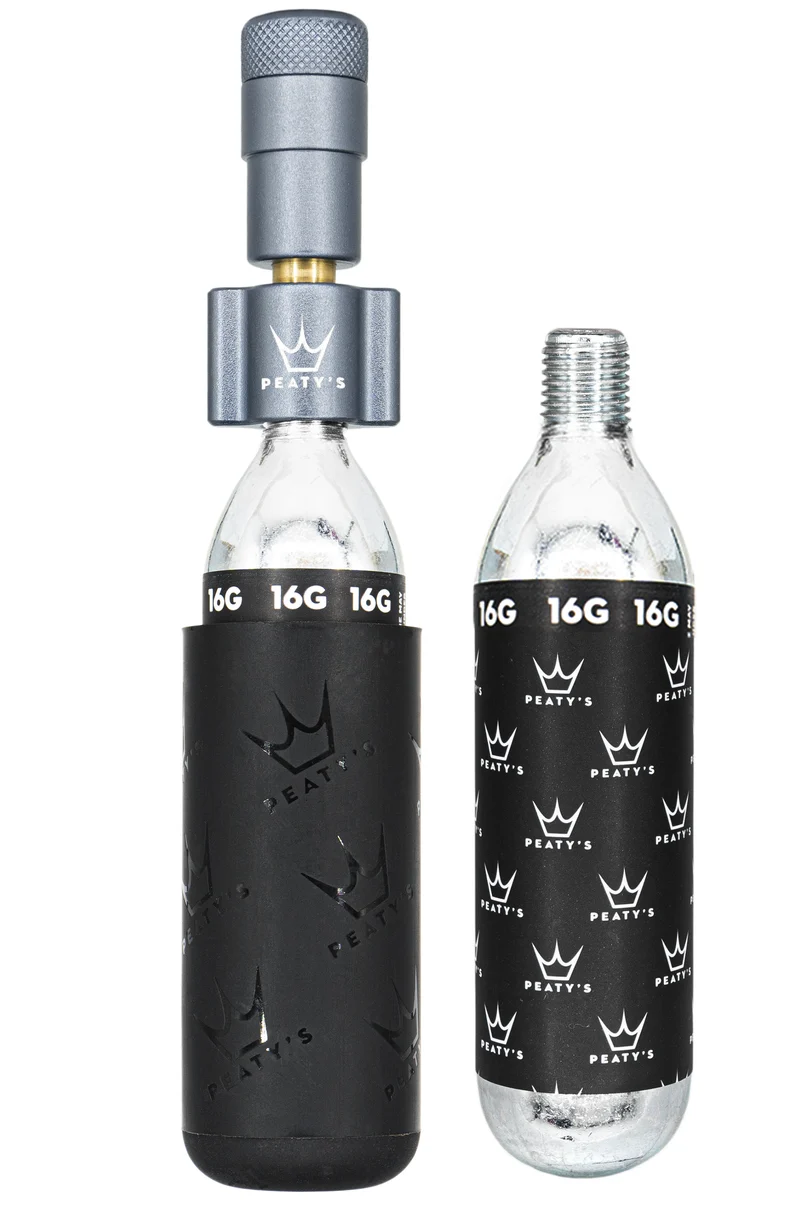 Pompe / gonfleur CO2 Holeshot Peaty's - Route / Gravel (16g)