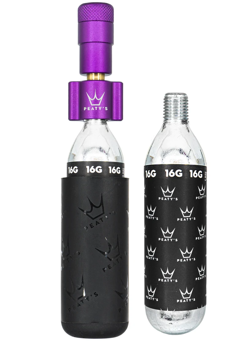 Pompe / gonfleur CO2 Holeshot Peaty's - Route / Gravel (16g)