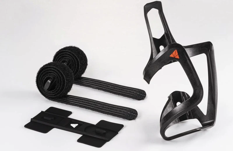 Porte bidon Granite AUX E+ Carbon noir mat, Strap E-Bike (cadre sans fixation bidon)
