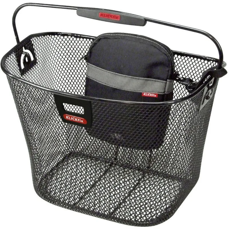 Uni Klickfix bicycle handlebar basket with light clip