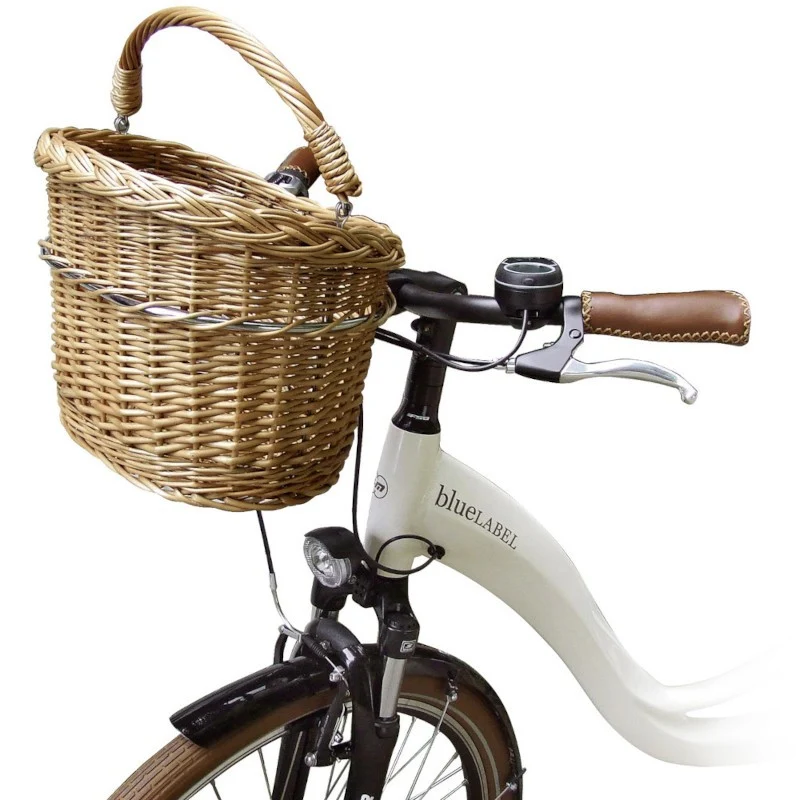 Klickfix mini wicker bicycle handlebar basket