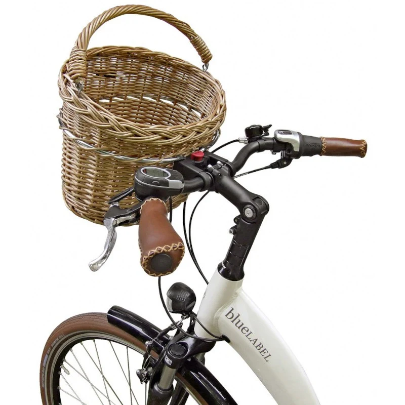 Klickfix mini wicker bicycle handlebar basket
