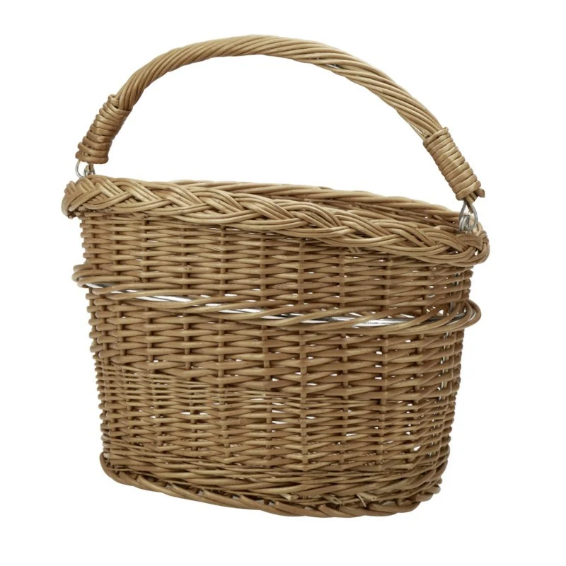 Klickfix mini wicker bicycle handlebar basket