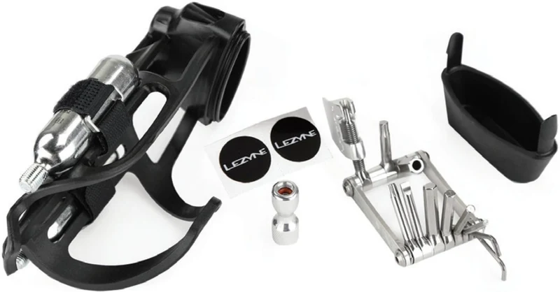 Lezyne Flow Storage bicycle bottle cage with storage compartment