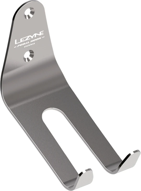 Lezyne stainless steel wall-mounted bike rack with pedal attachment