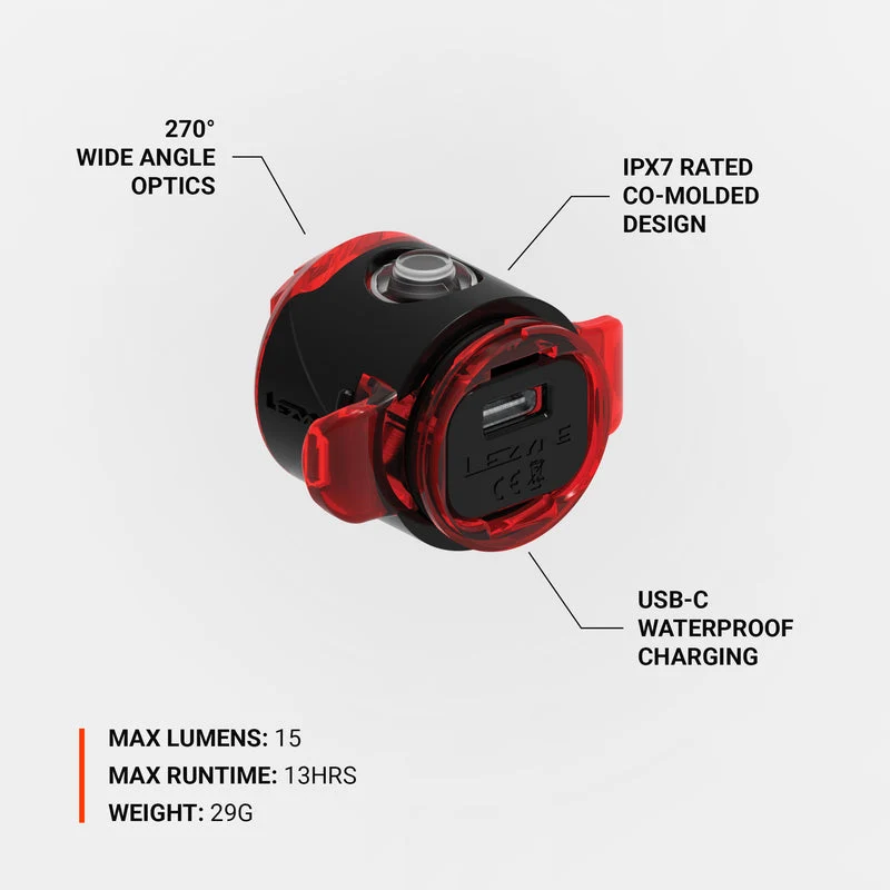 Lezyne Femto USB-C Drive rear bike light