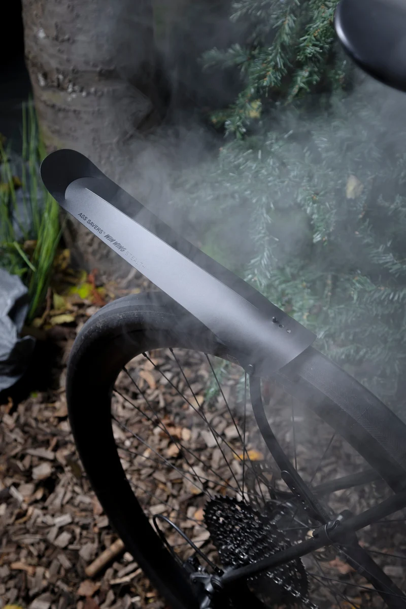 Ass Savers Win Wing Gravel Rear Fender - Stealth Black