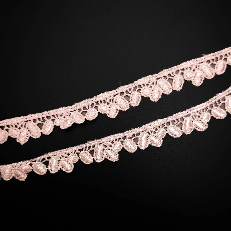 Galon Décoratif | Galon Floral Picot Rose Pâle | 13 mm
