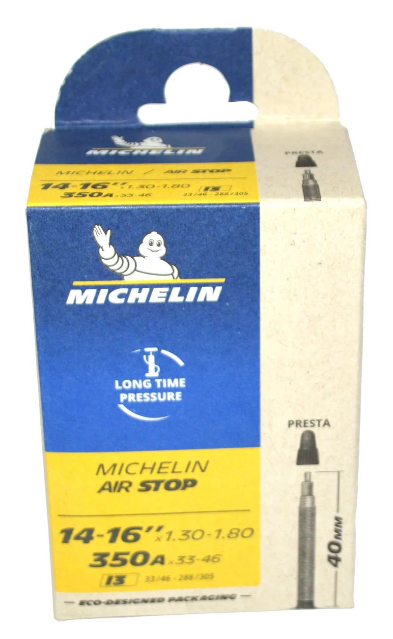 Michelin bicycle inner tube 14-16 x 1.30-1.80 / 350A Presta AIRSTOP I3