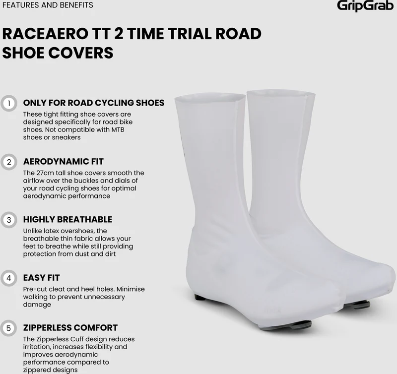 RaceAero TT 2 time trial cycling shoe covers