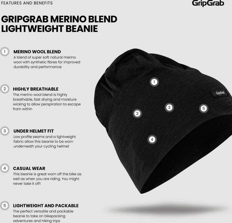GripGrab lightweight merino cycling hat