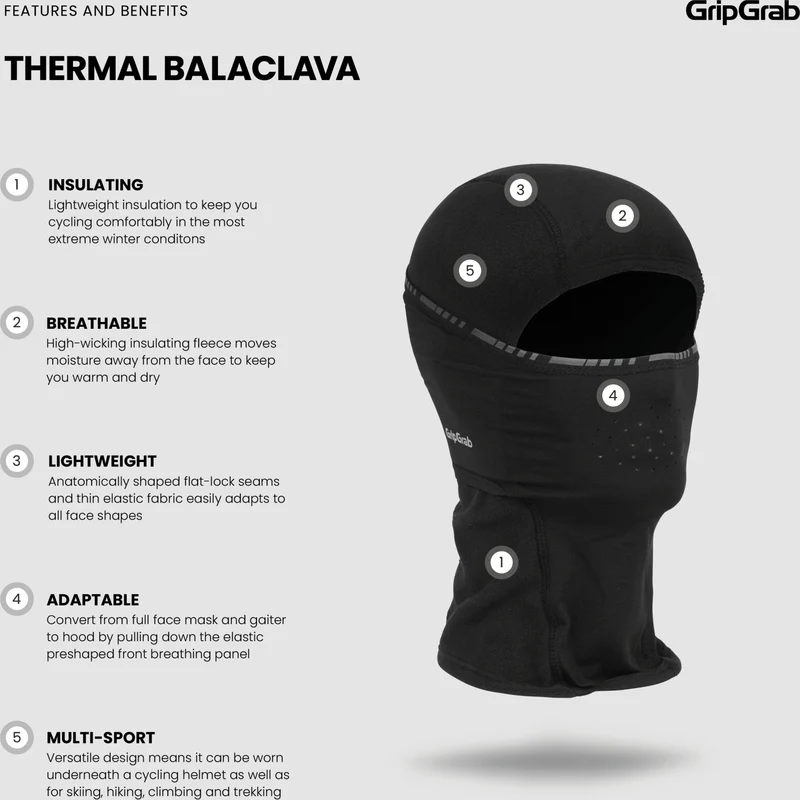 GripGrab thermal winter cycling balaclava