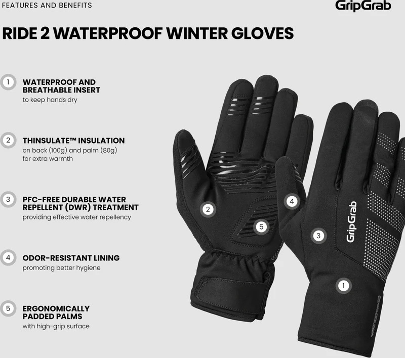 GripGrab RIDE 2 waterproof winter cycling gloves