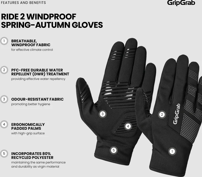 RIDE 2 spring-autumn windproof cycling gloves