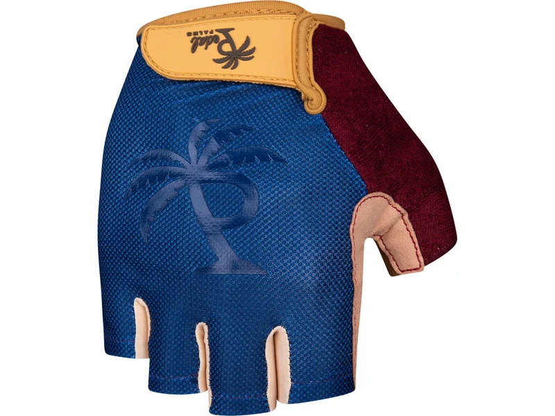 Pedal Palms Navy Tan Cycling Mittens