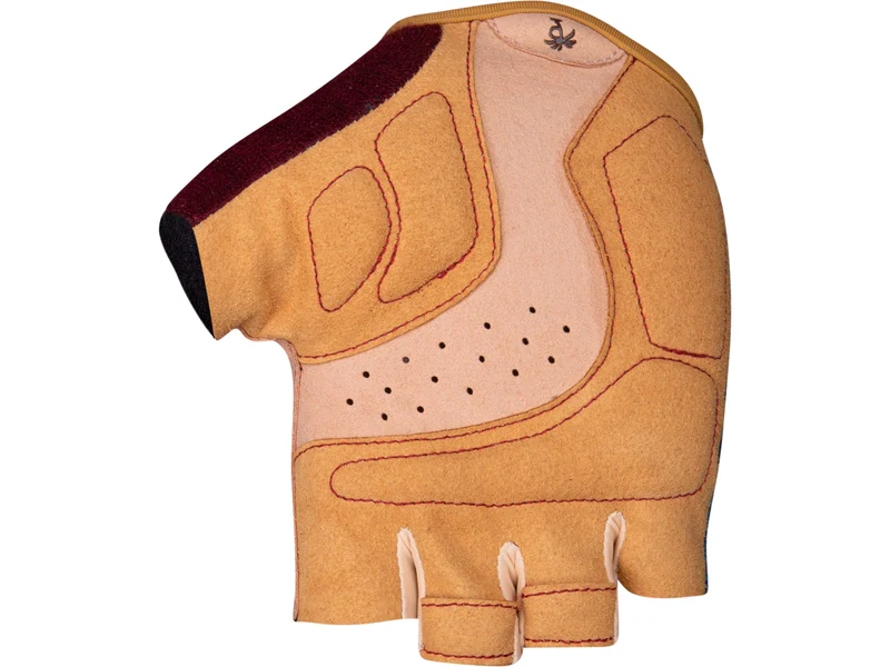 Pedal Palms Navy Tan Cycling Mittens