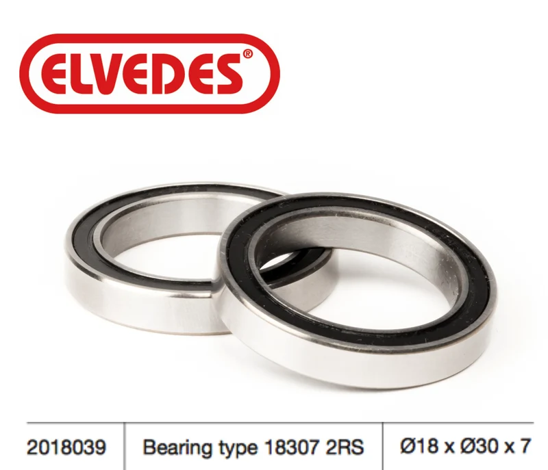 Roulement Elvedes type 18307 2RS Ø18 × Ø30 × 7