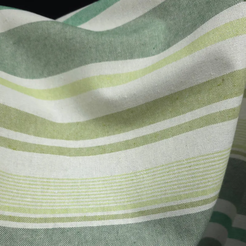Canevas recyclé à rayures | Vert | Katia Fabrics