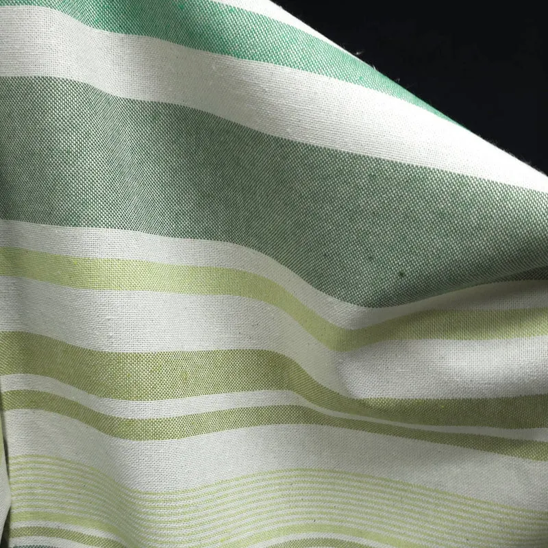 Canevas recyclé à rayures | Vert | Katia Fabrics