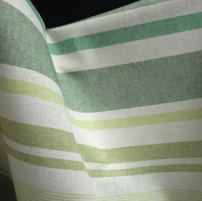 Canevas recyclé à rayures | Vert | Katia Fabrics